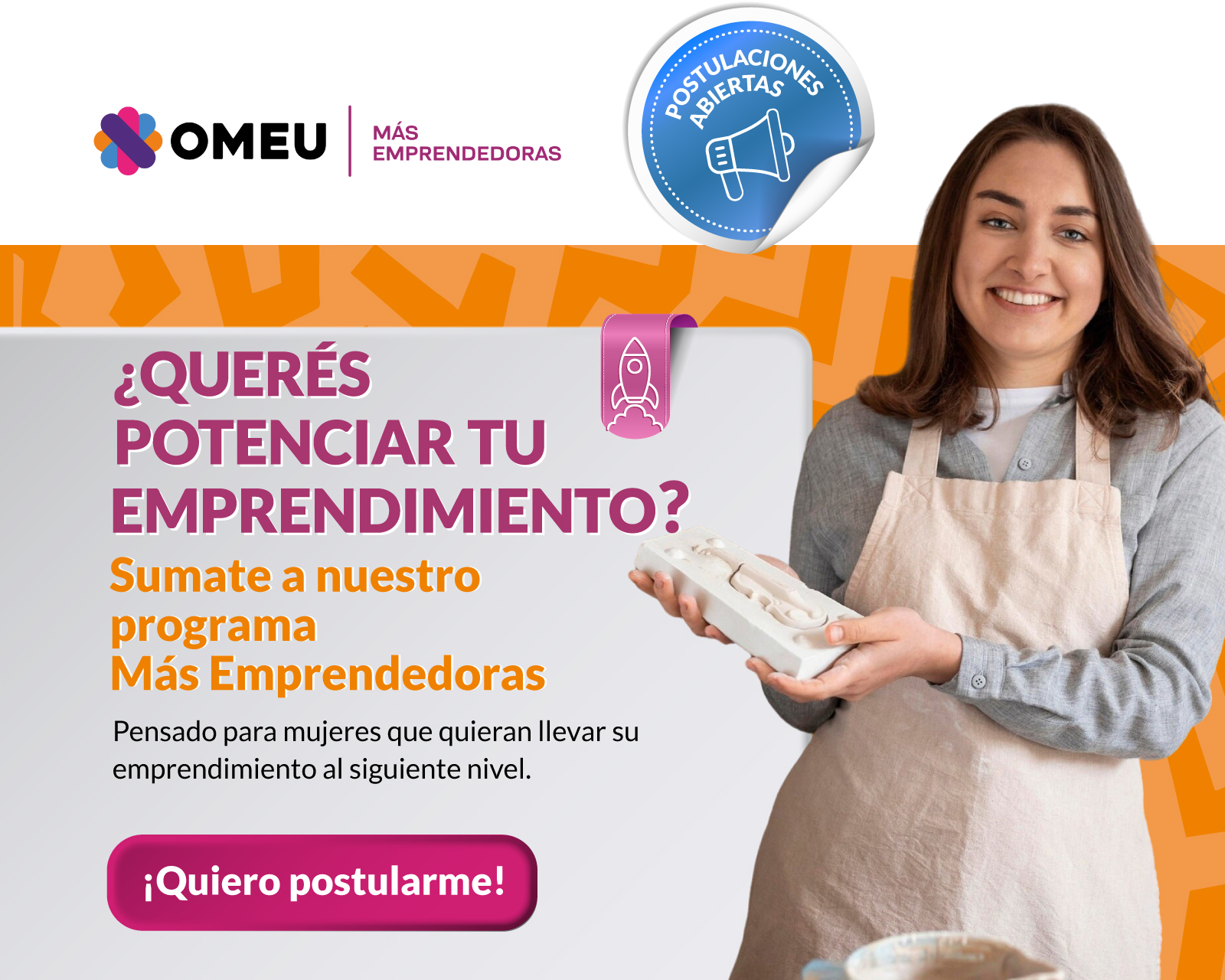 Sumate a nuestro programa Más Emprendedoras